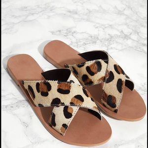 PLT NWT Cheetah strap sandals